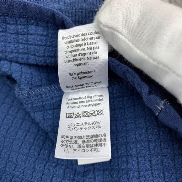 Vineyard Vines Mens Quarter Zip Pullover Grid Fleece Blue XL Polyester 1K2118 - Picture 12 of 16